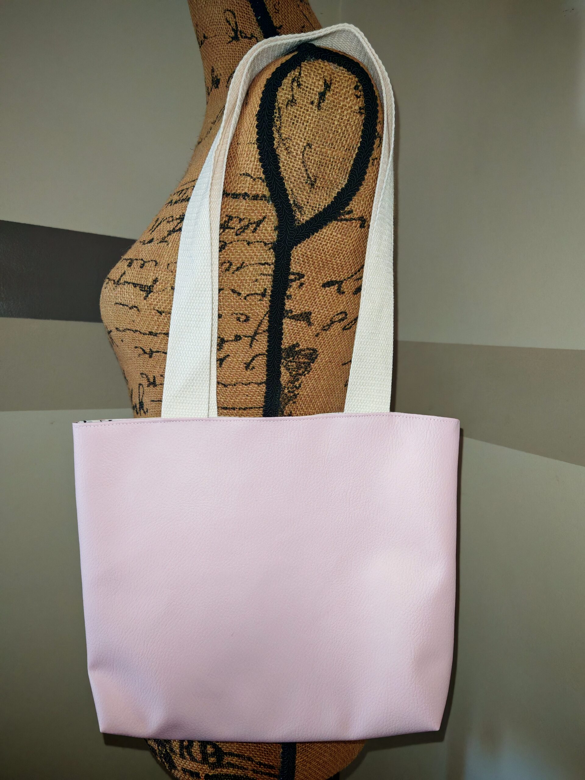 Mini sac cabas — Cerises & vichy rose – Image 4