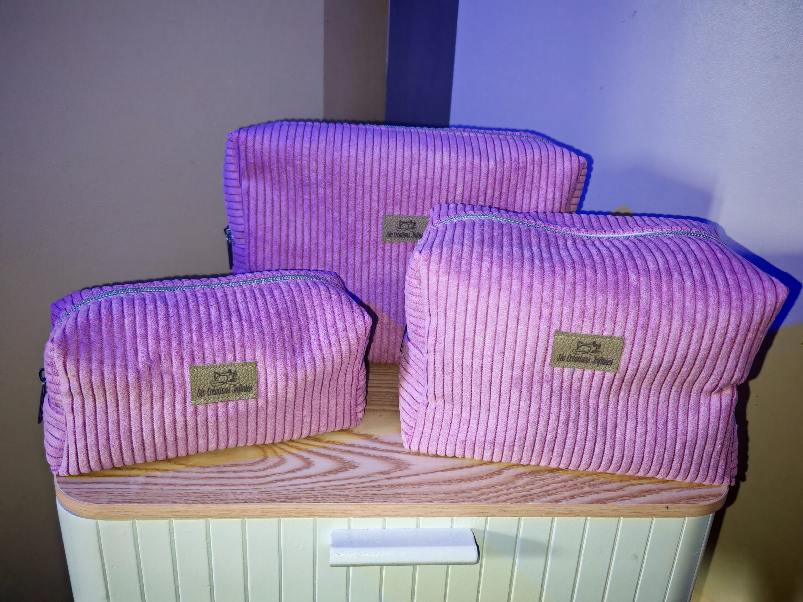 Lot de 3 trousses — Velours côtelé (PF + MF + GF) – Image 4