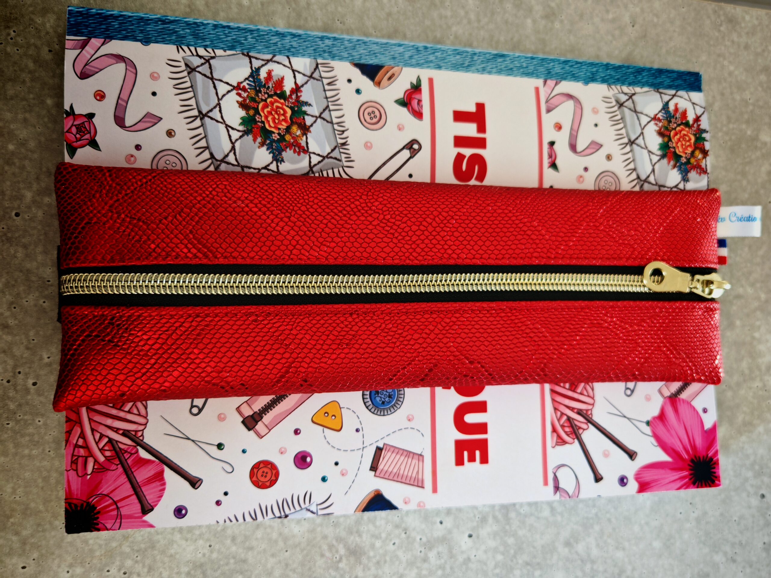 Trousse à élastique — Simili cuir & zip doré – Image 4