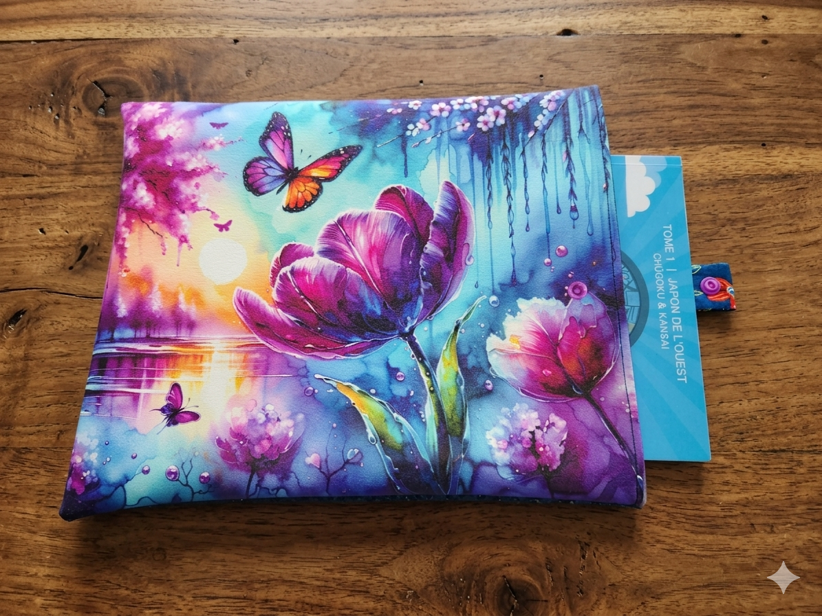 Pochette à livre — Illustration florale & simili